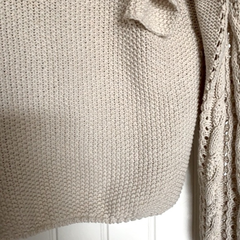 New Universal Thread Cable Knit Open Ruffle Cardi… - image 8
